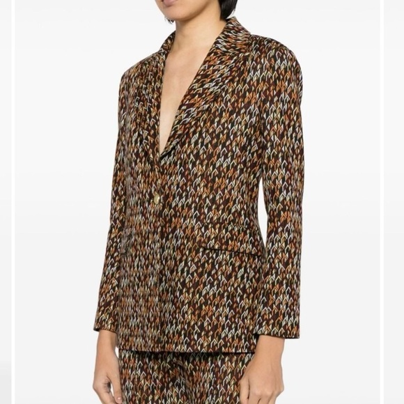 NWT Rosetta Getty Broken Chevron single breasted blazer - Size Small - Picture 3 of 9